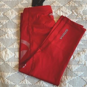 VIRUS Eco 34 Cool V2 Crop Pant Red XS NWT